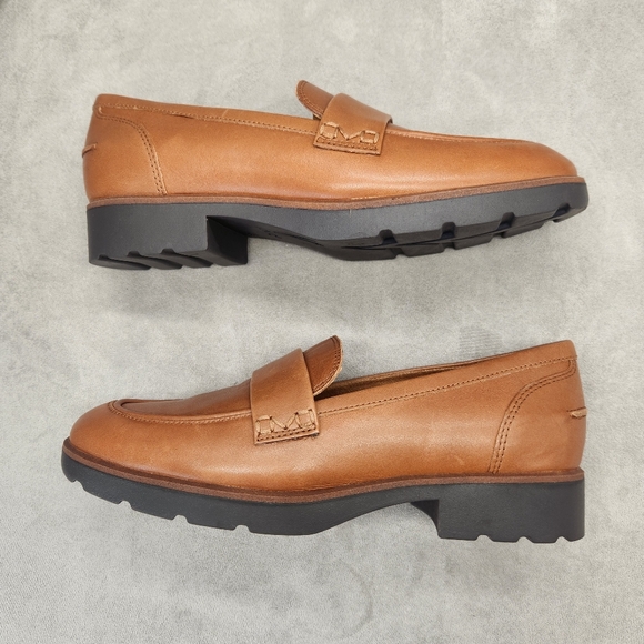 Vionic Dress Loafers 10 Brown Leather Cleo Classic Comfort Arch Support New $160 - Picture 4 of 13